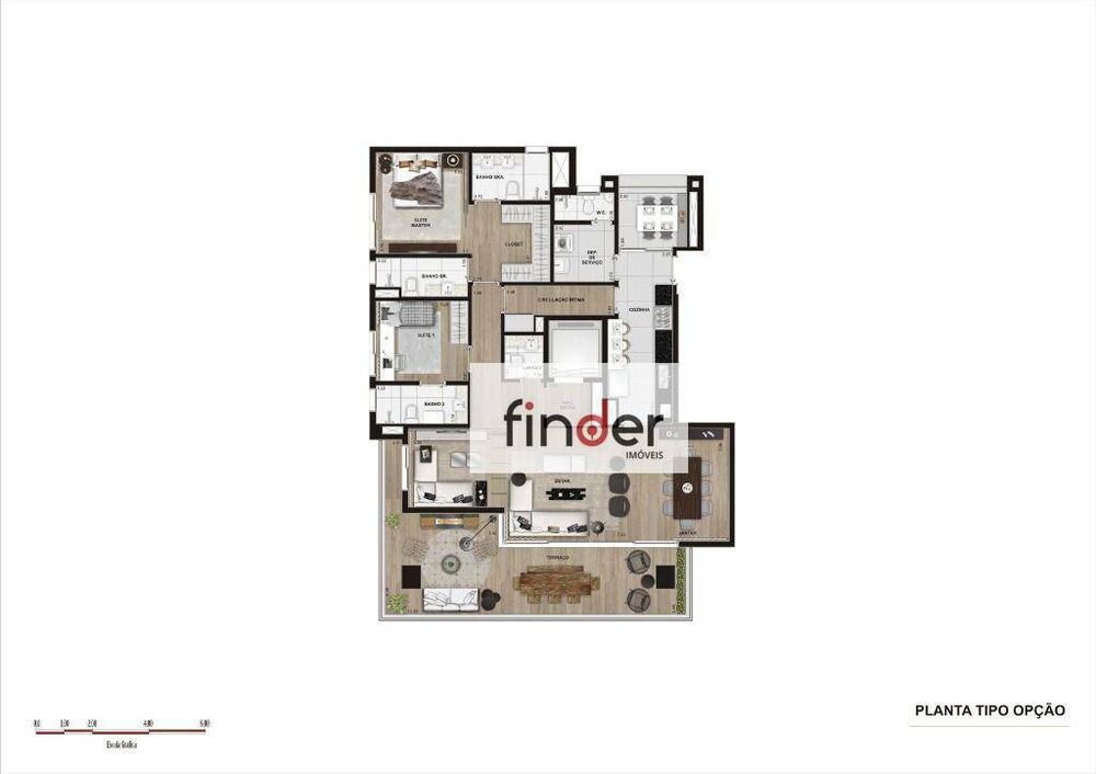Apartamento à venda com 3 quartos, 181m² - Foto 6