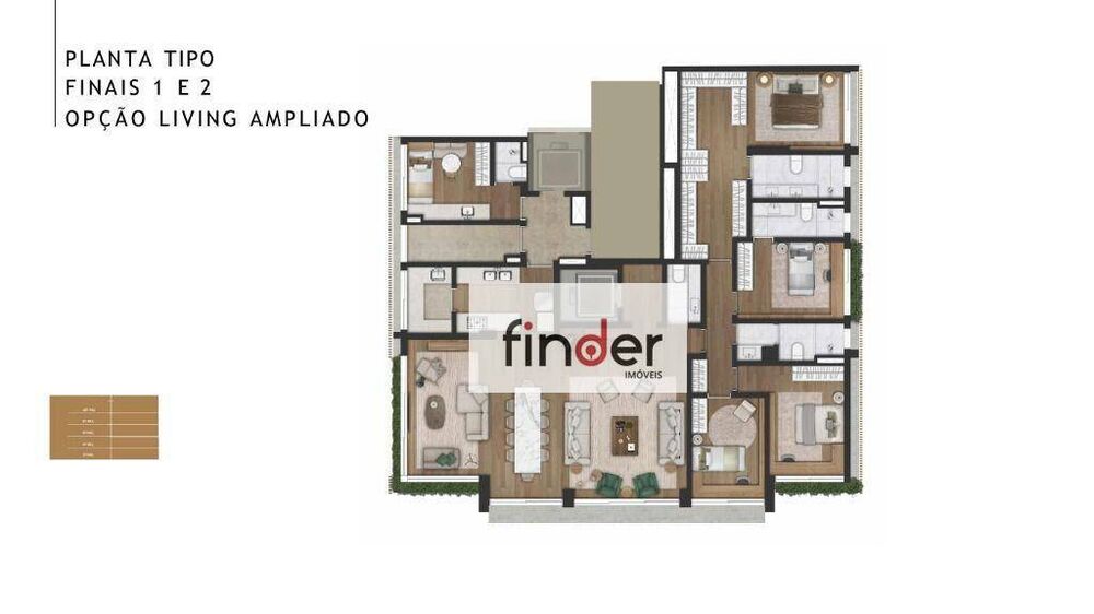 Apartamento, 4 quartos, 225 m² - Foto 1