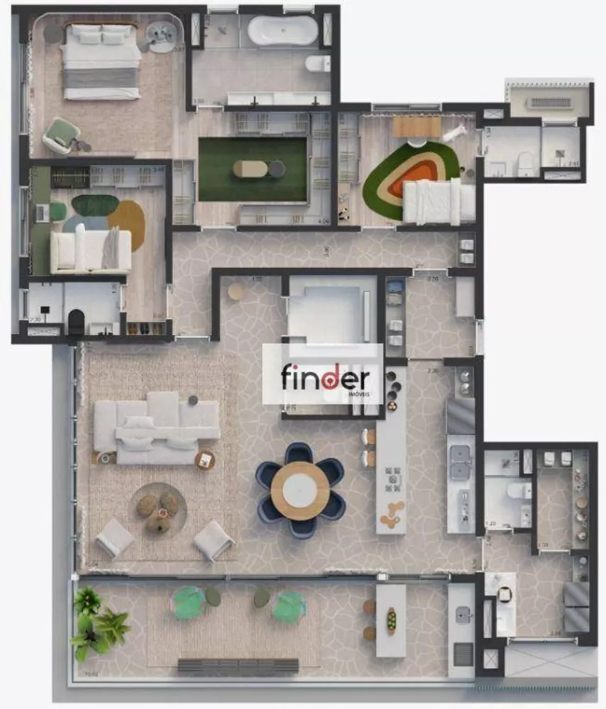 Apartamento, 3 quartos, 210 m² - Foto 2