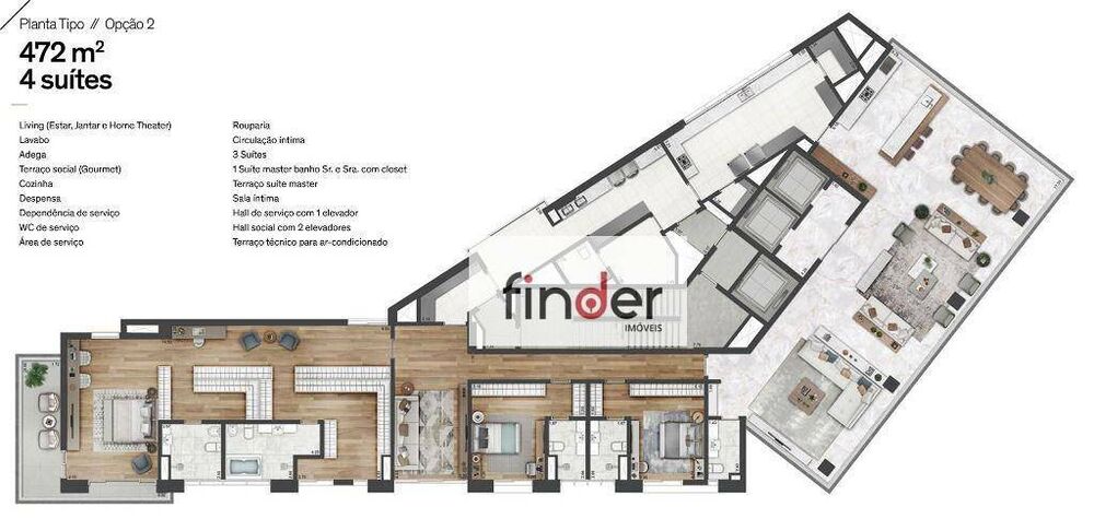 Apartamento à venda com 4 quartos, 472m² - Foto 6
