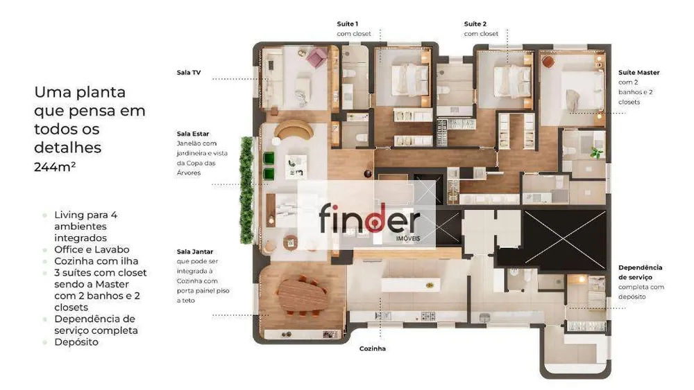 Apartamento, 3 quartos, 244 m² - Foto 4