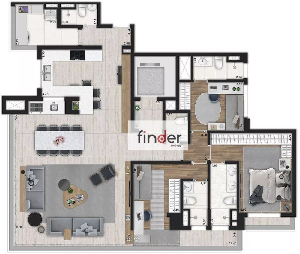 Apartamento, 3 quartos, 153 m² - Foto 8
