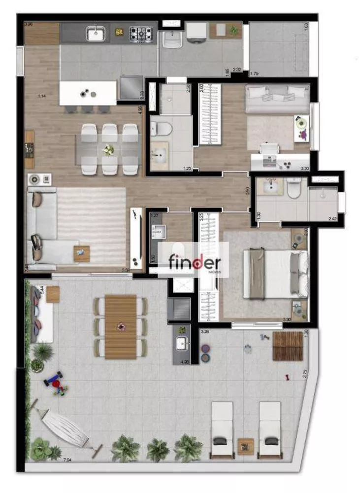 Apartamento, 3 quartos, 123 m² - Foto 63