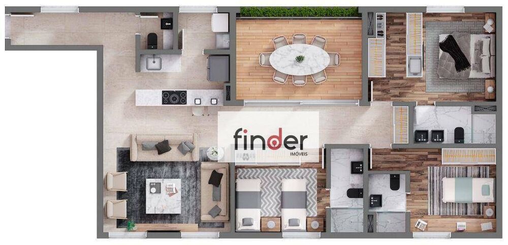 Apartamento, 2 quartos, 98 m² - Foto 1
