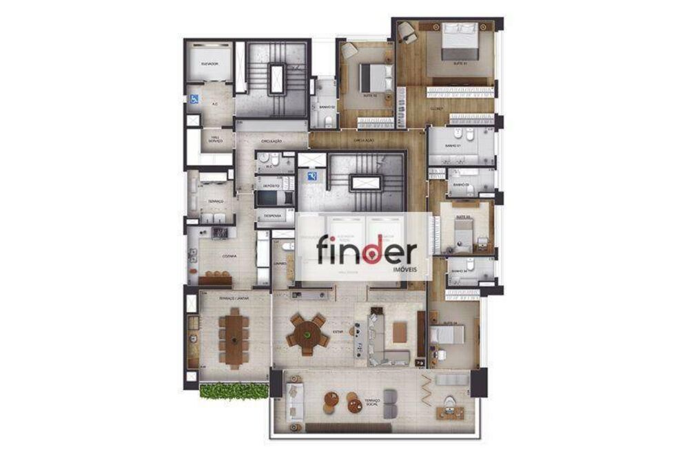 Apartamento à venda com 4 quartos, 303m² - Foto 10