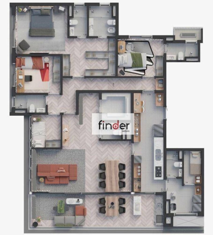 Apartamento, 3 quartos, 210 m² - Foto 16