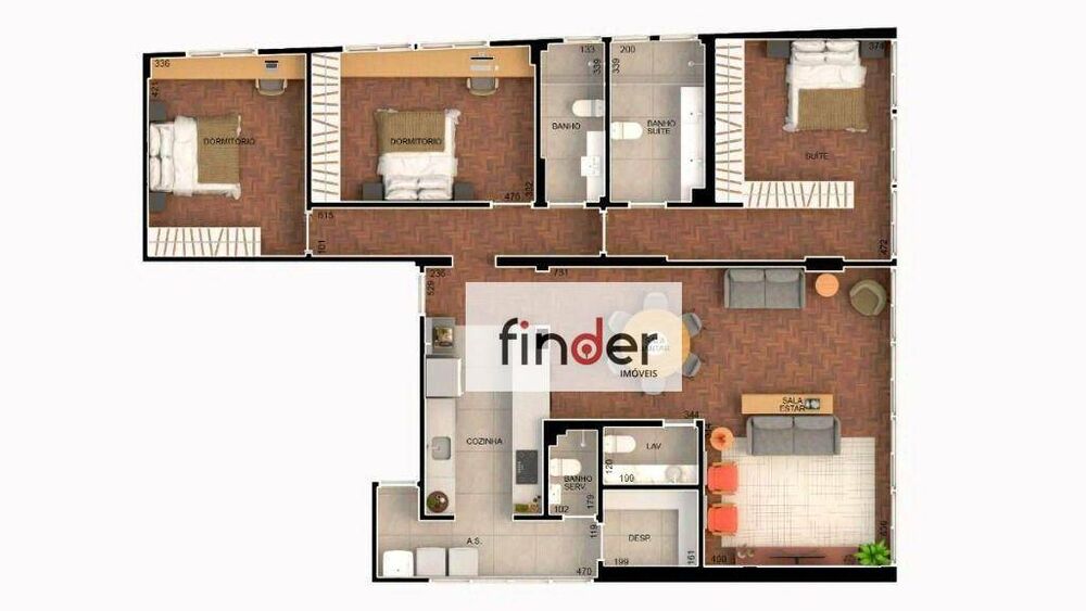 Apartamento, 3 quartos, 154 m² - Foto 2