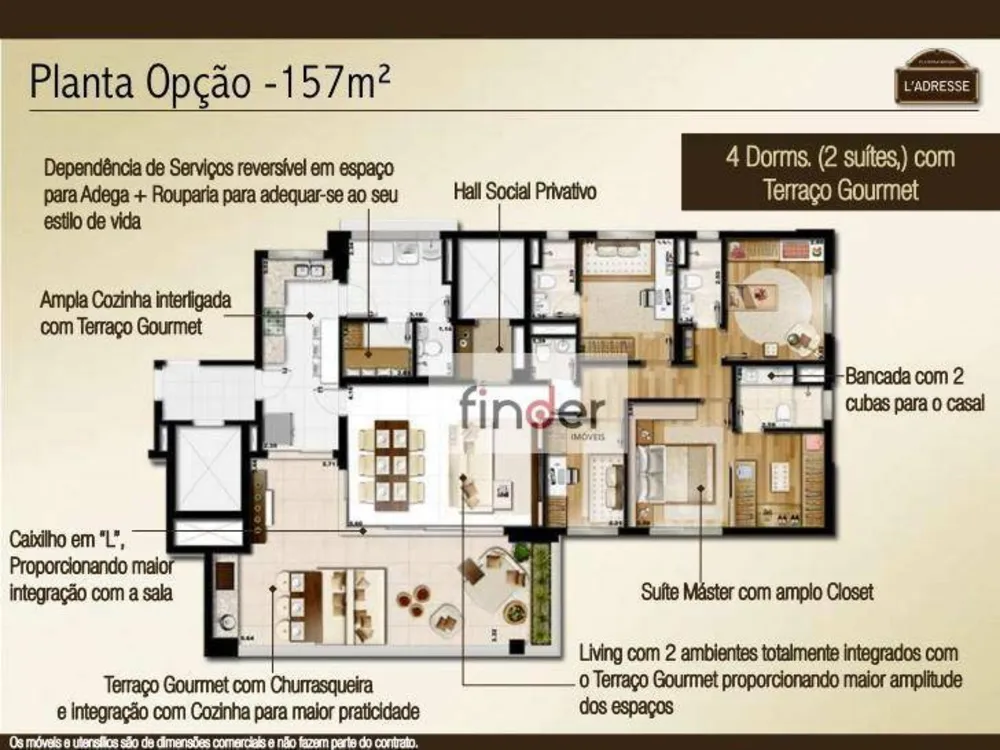 Apartamento, 3 quartos, 157 m² - Foto 4