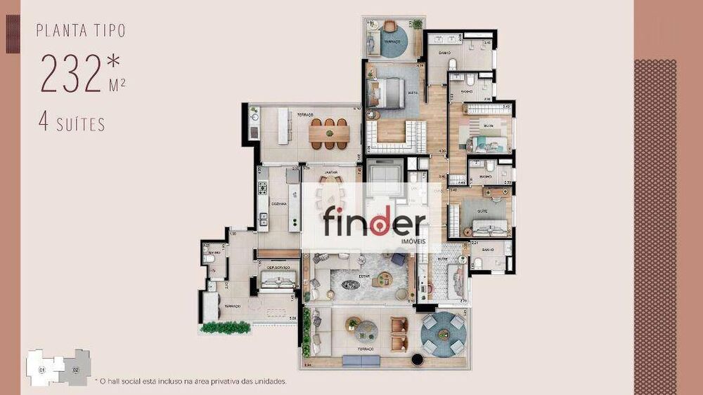 Apartamento, 4 quartos, 232 m² - Foto 10