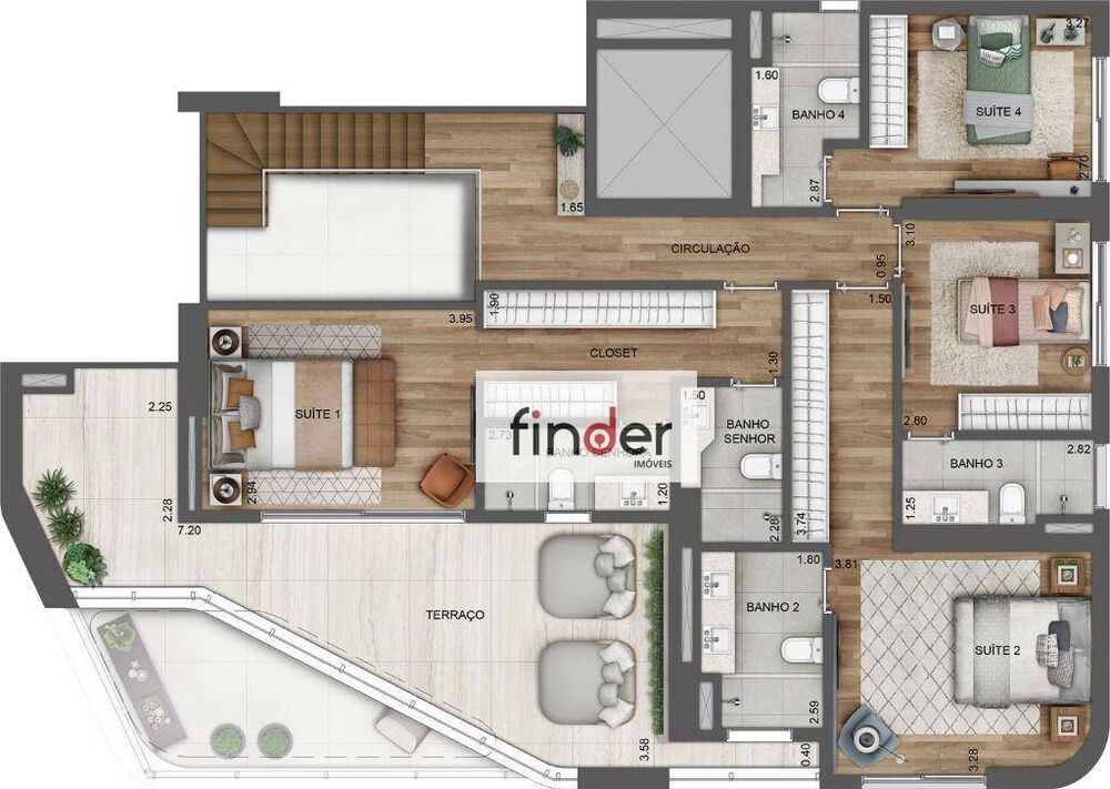 Apartamento, 3 quartos, 196 m² - Foto 8