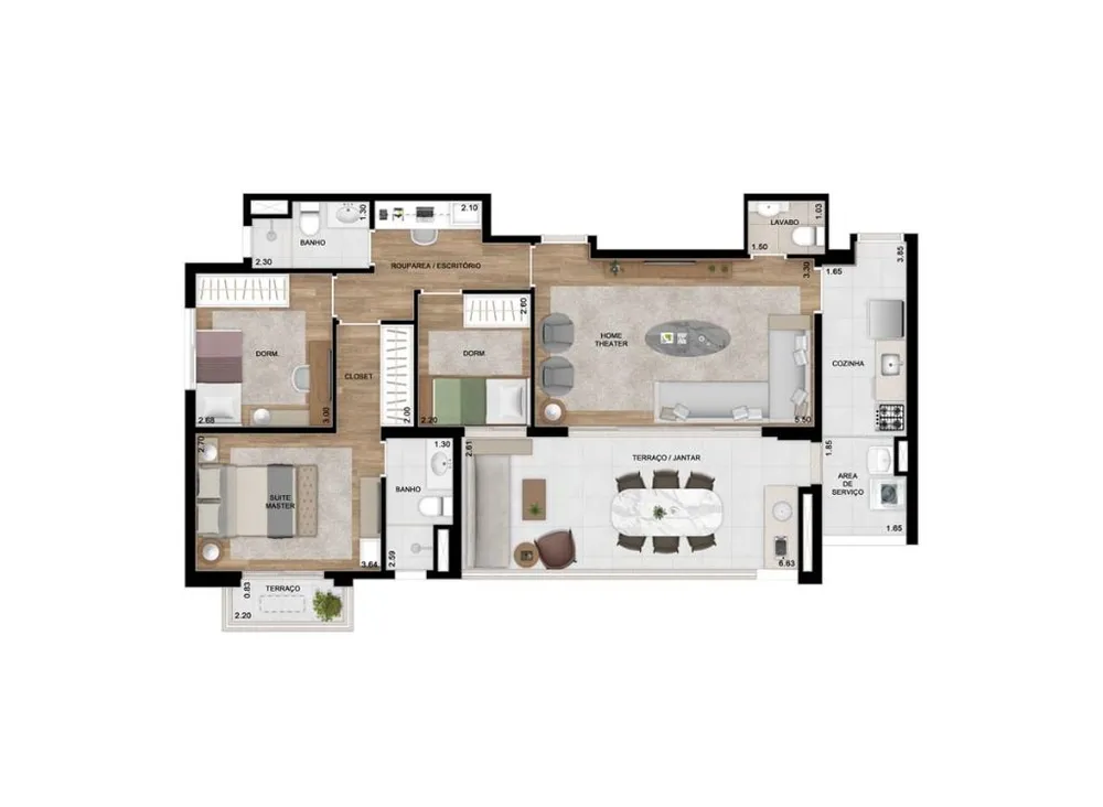 Apartamento, 3 quartos, 136 m² - Foto 3