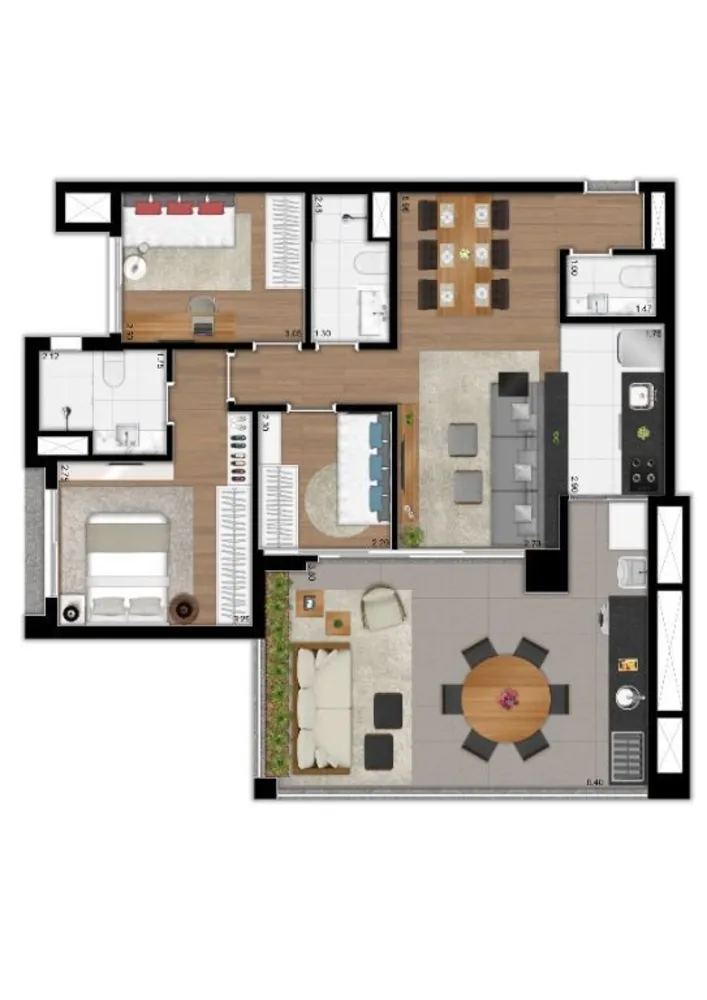Apartamento, 3 quartos, 97 m² - Foto 1