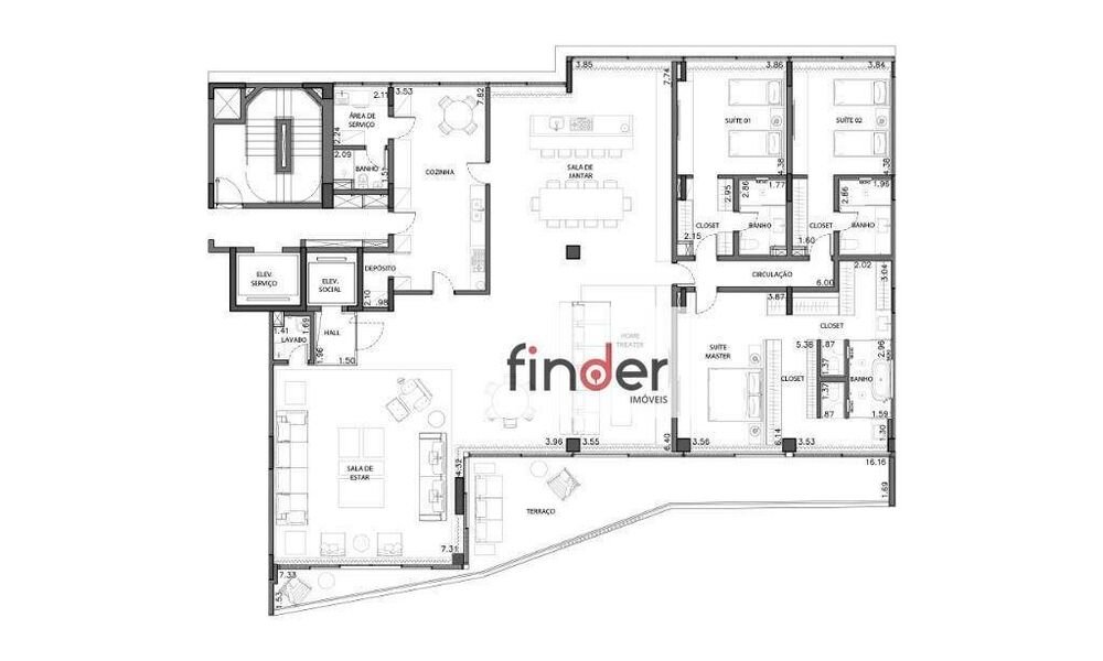 Apartamento, 2 quartos, 231 m² - Foto 7