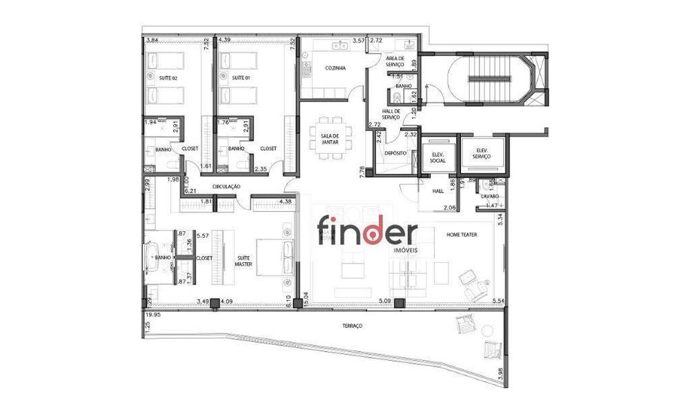 Apartamento, 2 quartos, 231 m² - Foto 1