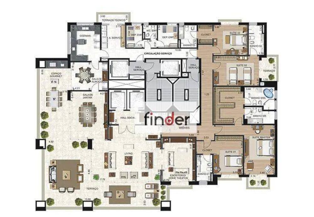 Apartamento à venda e aluguel com 4 quartos, 473m² - Foto 5