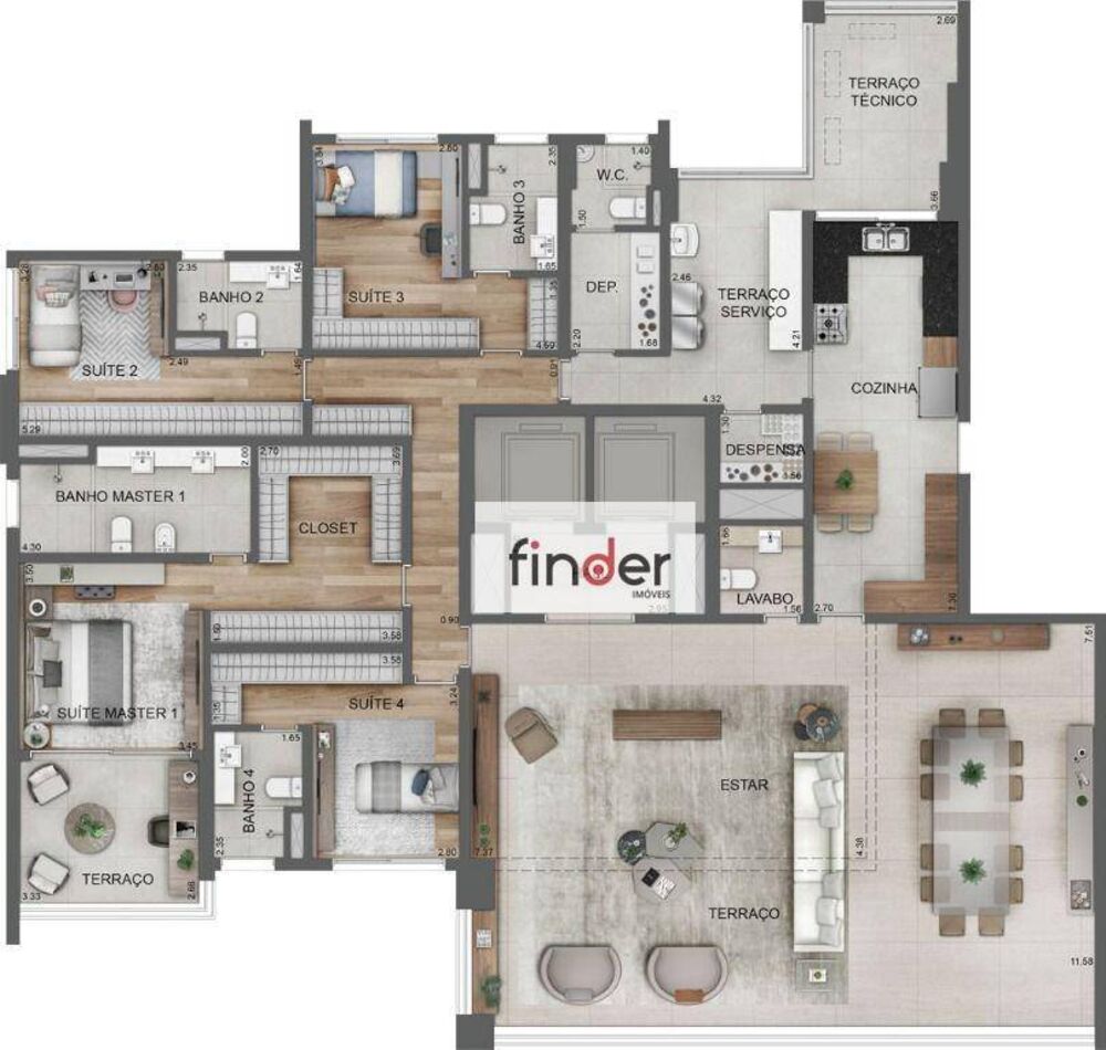 Apartamento, 4 quartos, 280 m² - Foto 16