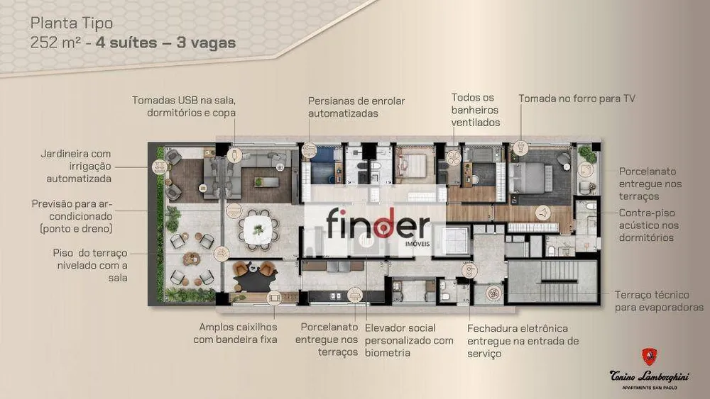 Apartamento, 4 quartos, 252 m² - Foto 1