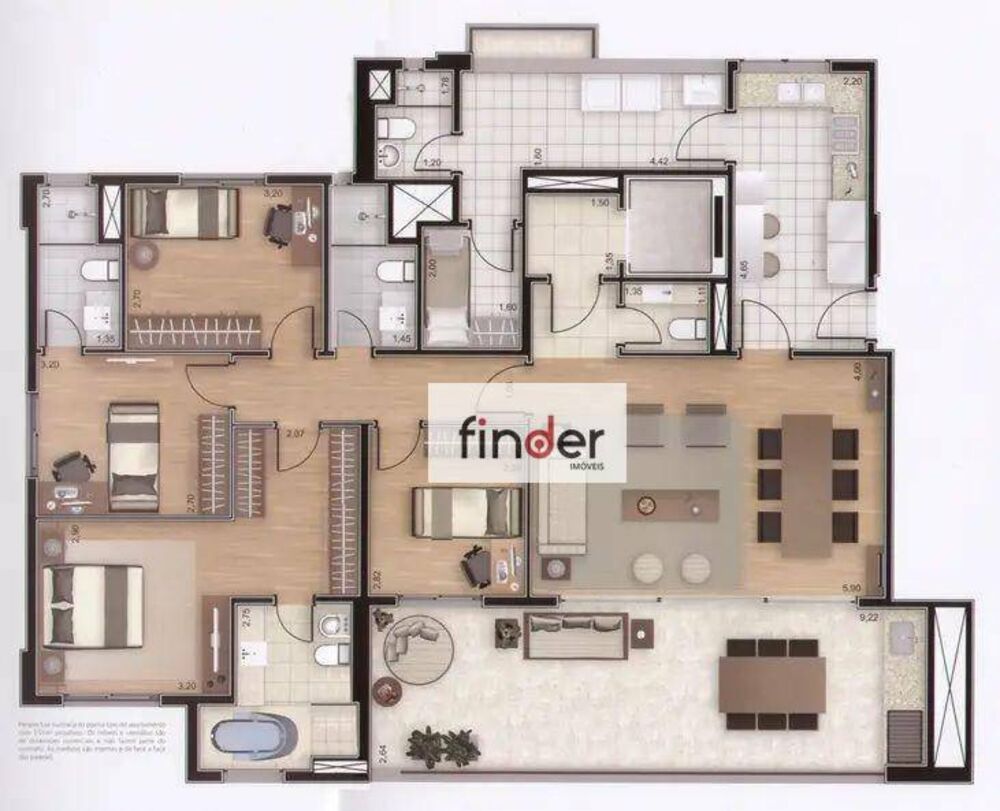 Apartamento, 3 quartos, 152 m² - Foto 8