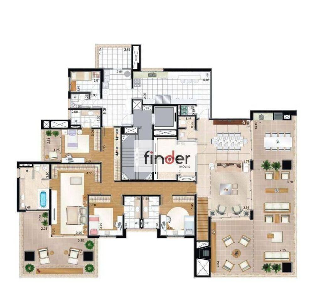 Apartamento à venda com 3 quartos, 322m² - Foto 11