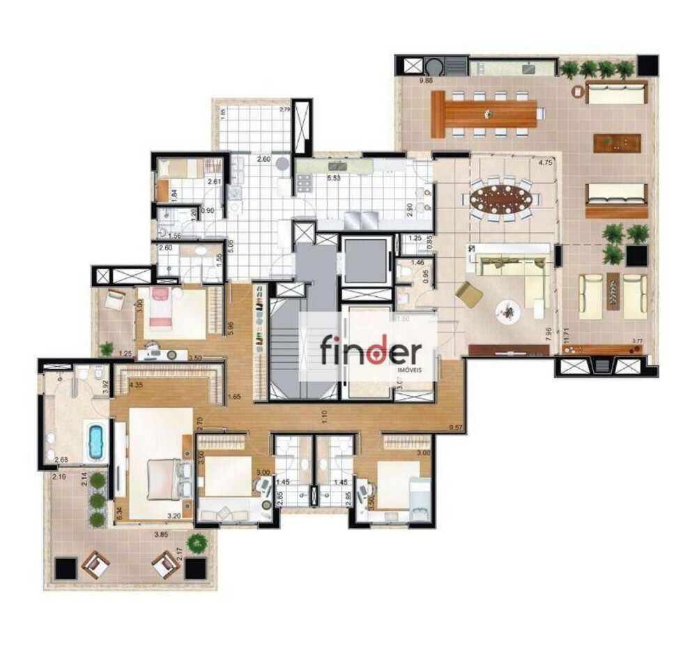 Apartamento à venda com 3 quartos, 322m² - Foto 10