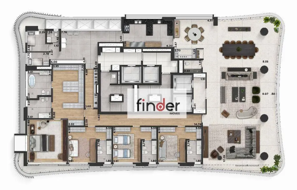 Apartamento, 4 quartos, 541 m² - Foto 2