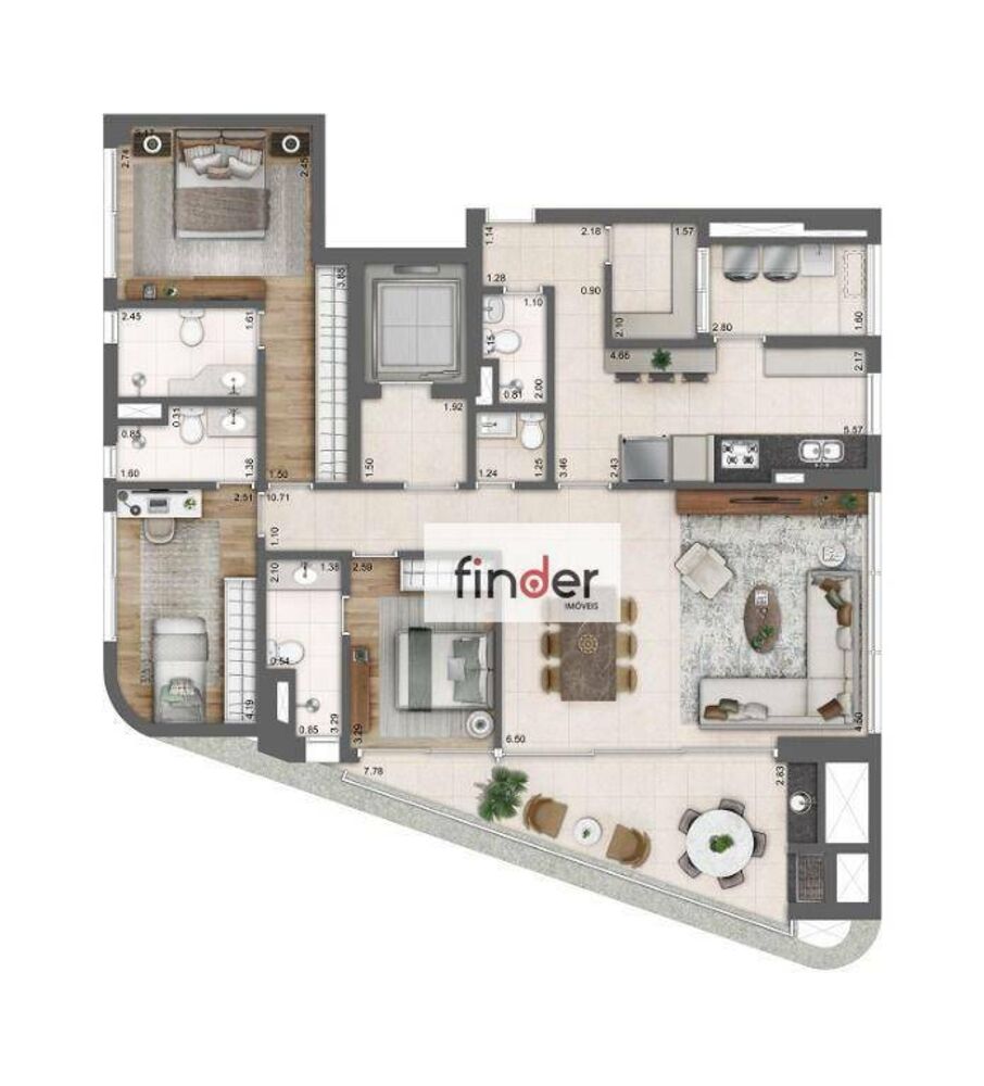 Apartamento à venda com 3 quartos, 153m² - Foto 6
