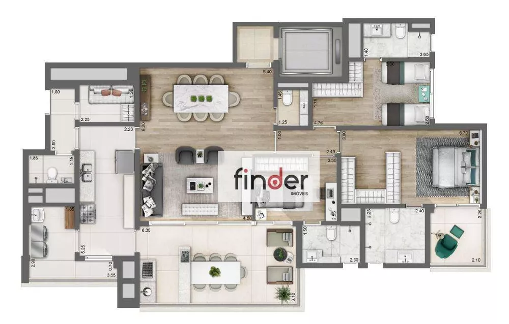 Apartamento, 2 quartos, 161 m² - Foto 16