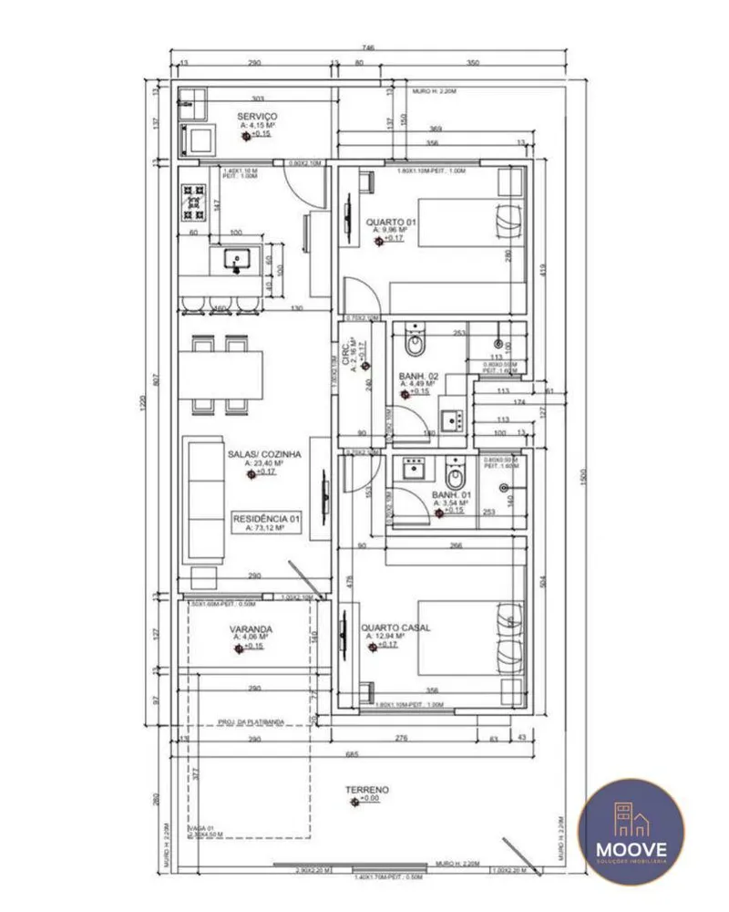 Casa, 2 quartos, 73 m² - Foto 2