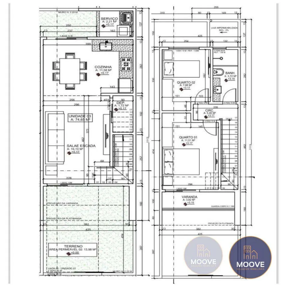 Casa, 2 quartos, 74 m² - Foto 2