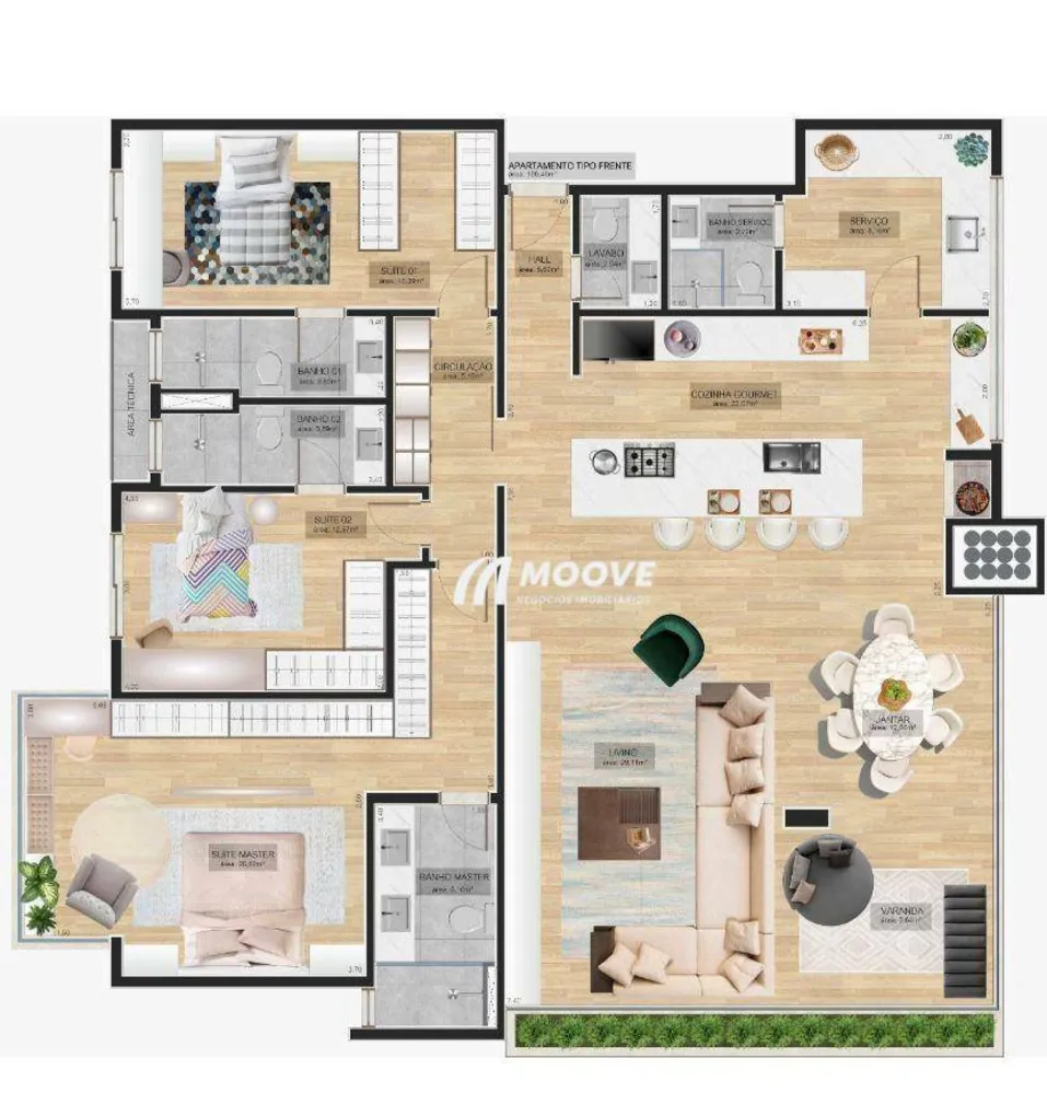 Apartamento, 3 quartos, 185 m² - Foto 15