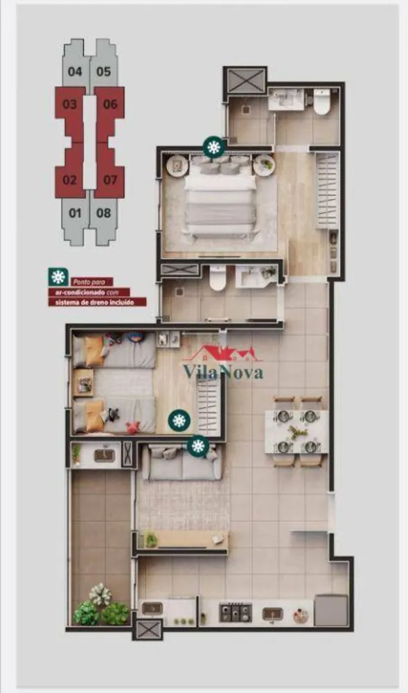 Apartamento, 2 quartos, 63 m² - Foto 9