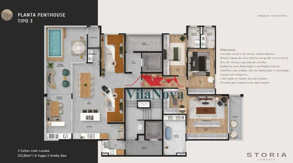 Apartamento, 3 quartos, 114 m² - Foto 1