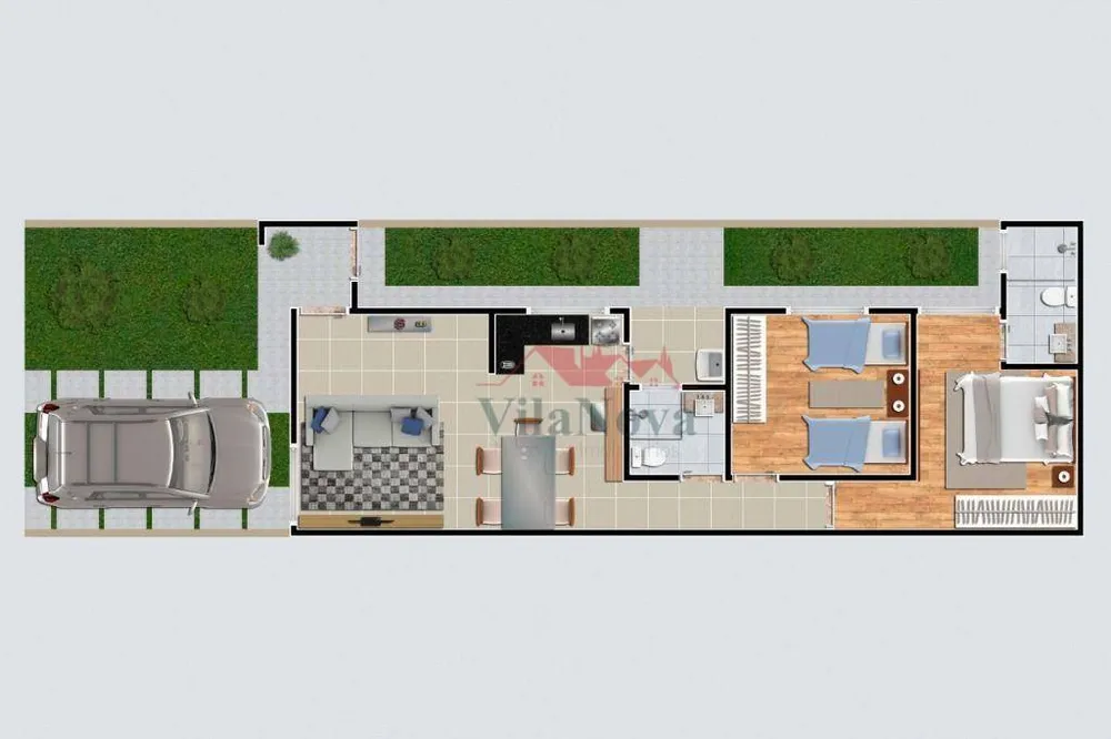 Casa, 2 quartos, 70 m² - Foto 1