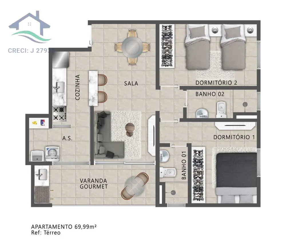 Apartamento, 2 quartos, 68 m² - Foto 8