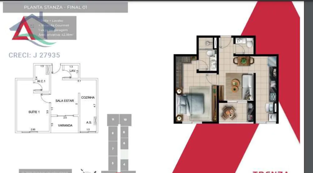 Apartamento, 1 quarto, 44 m² - Foto 12