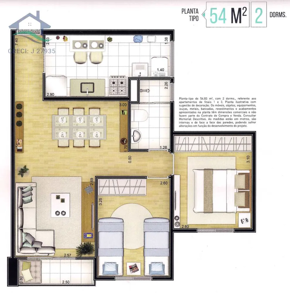 Apartamento, 2 quartos, 54 m² - Foto 5