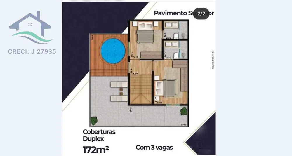 Cobertura, 4 quartos, 172 m² - Foto 6