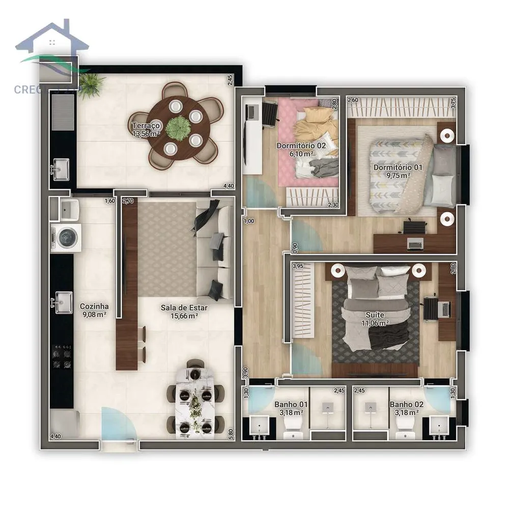 Apartamento, 3 quartos, 89 m² - Foto 16
