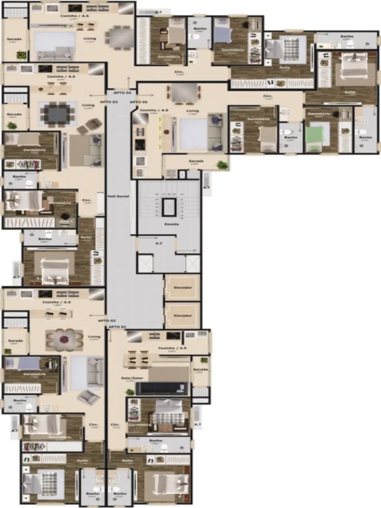 Apartamento, 3 quartos, 80 m² - Foto 3