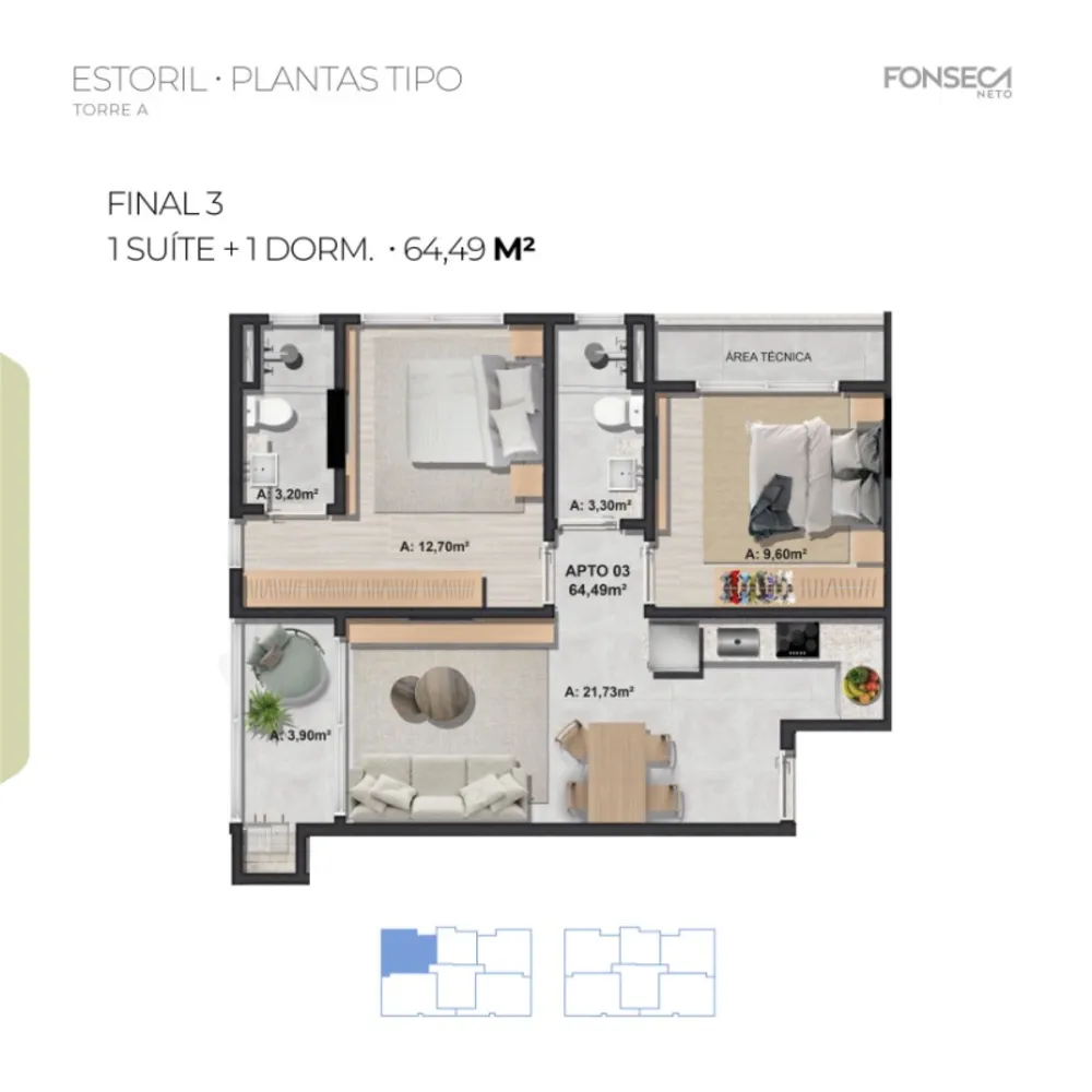 Apartamento, 2 quartos, 68 m² - Foto 7