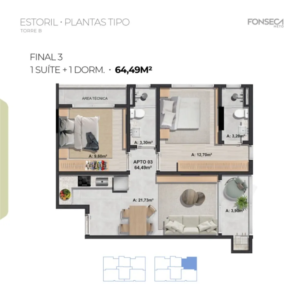 Apartamento, 2 quartos, 68 m² - Foto 10
