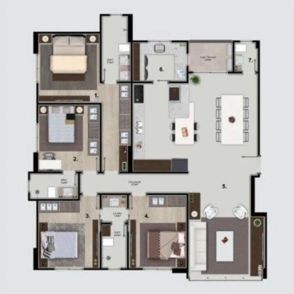 Apartamento, 4 quartos, 149 m² - Foto 1