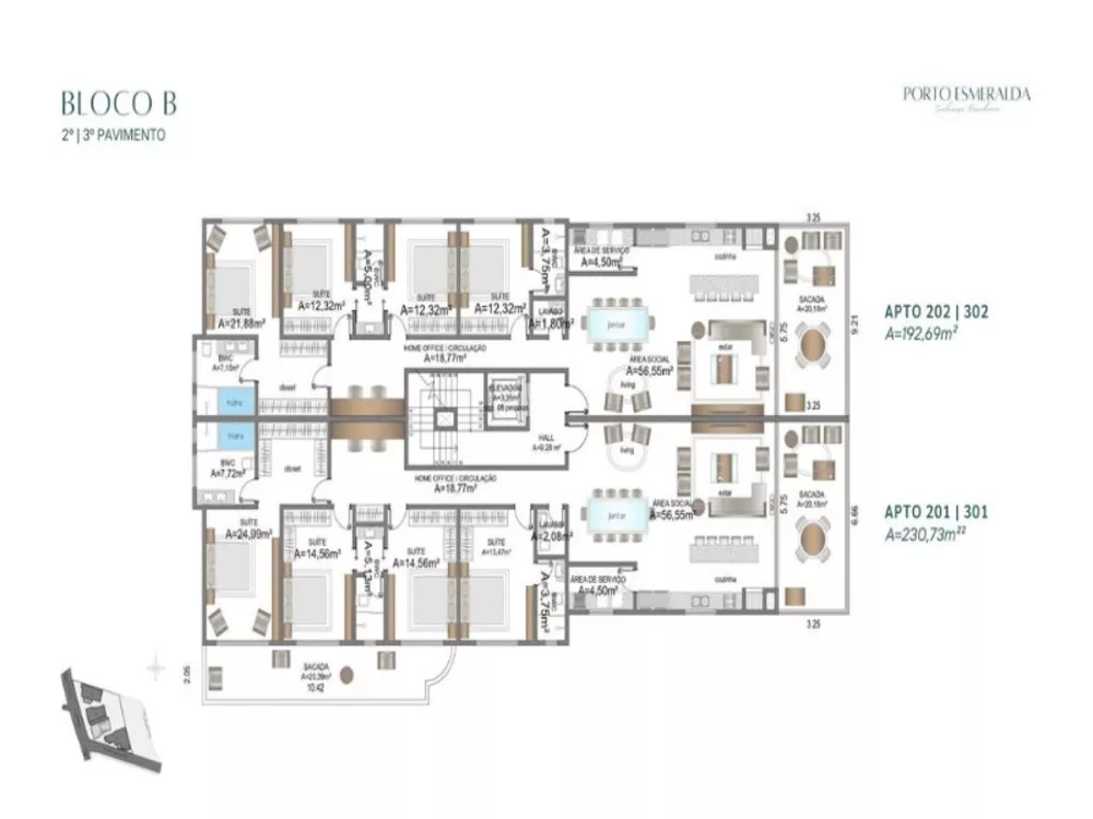 Apartamento à venda com 4 quartos, 230m² - Foto 3