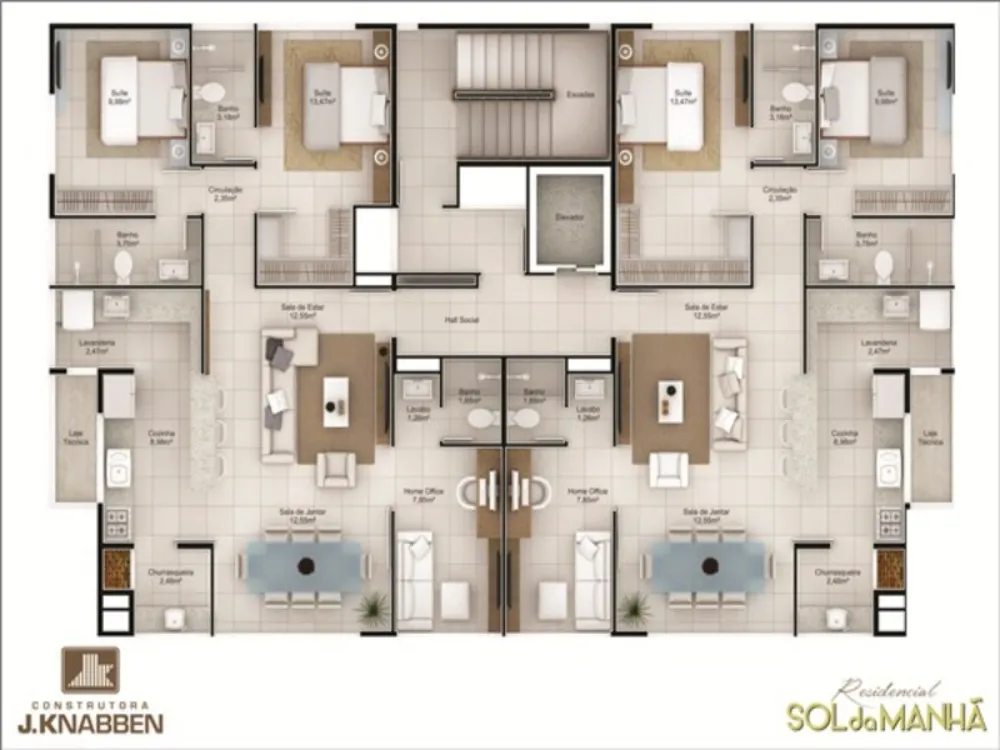 Apartamento, 2 quartos, 92 m² - Foto 4
