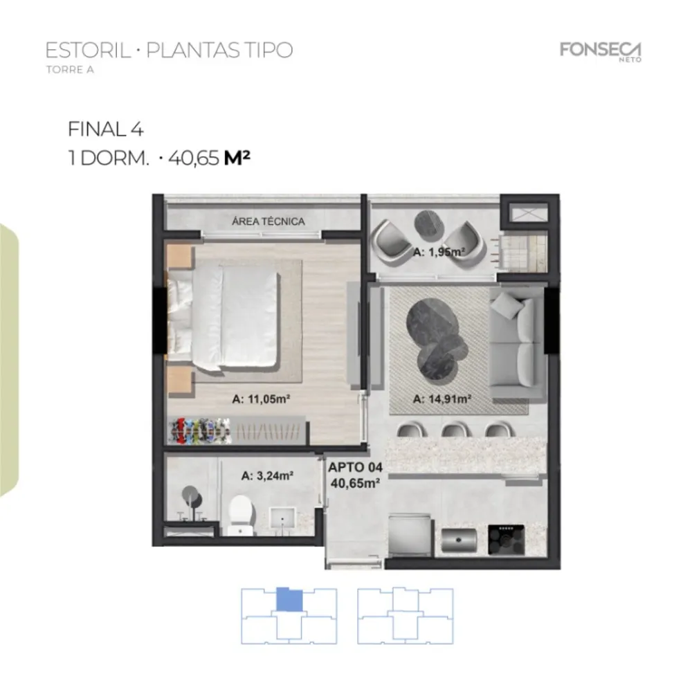 Apartamento, 1 quarto, 40 m² - Foto 10