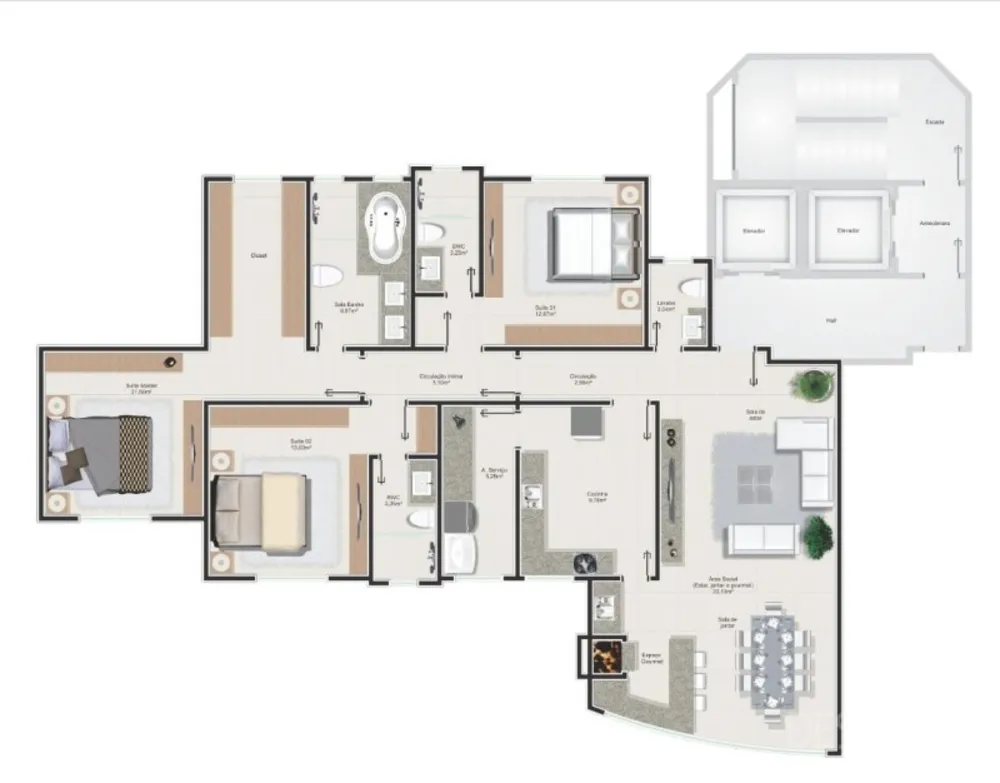 Apartamento, 3 quartos, 115 m² - Foto 5