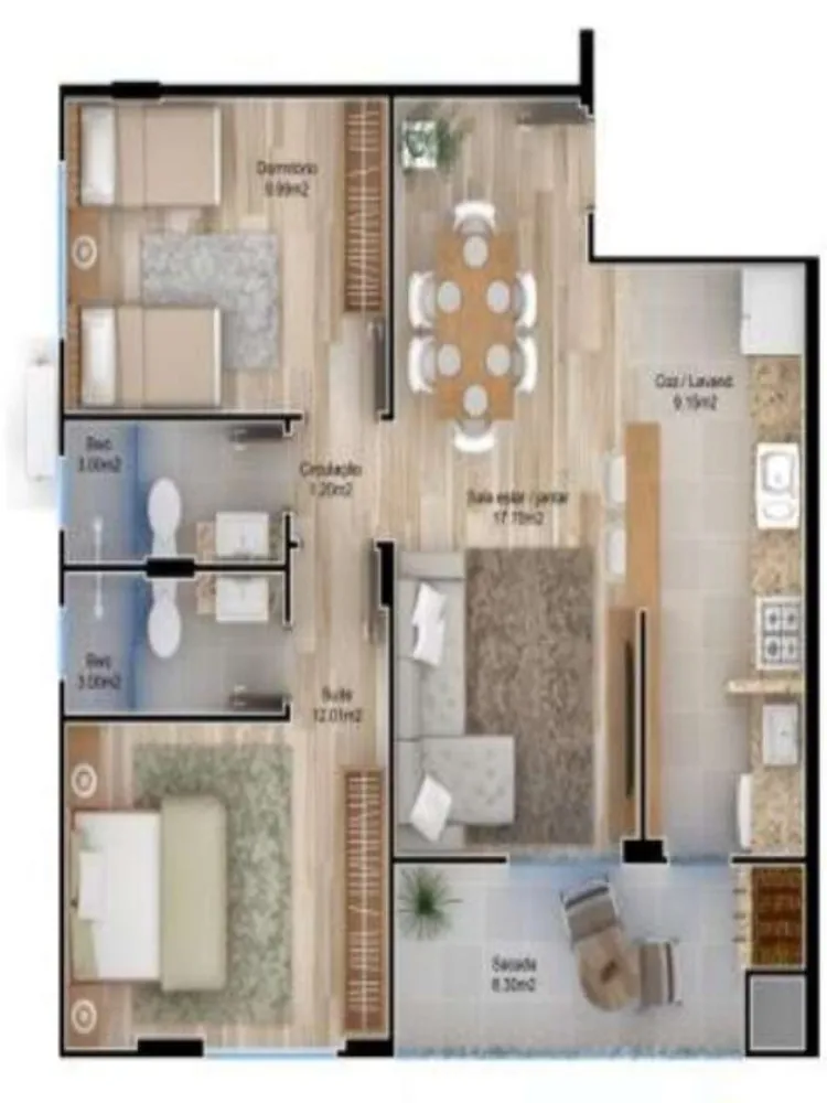 Apartamento, 2 quartos, 70 m² - Foto 21