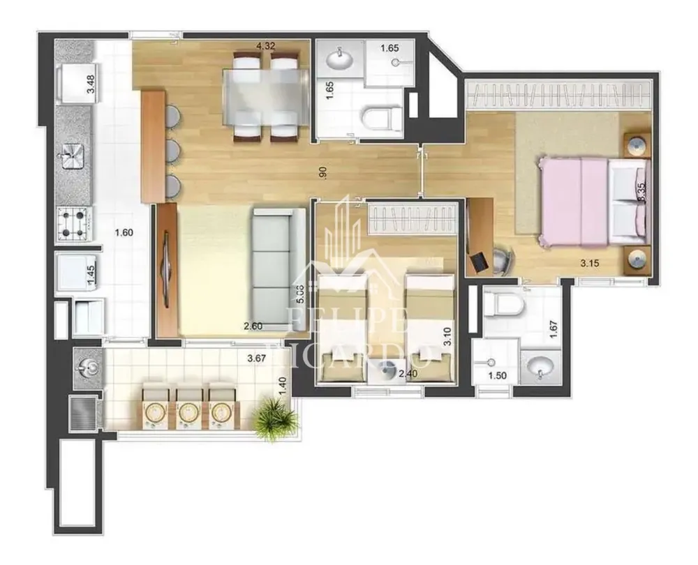 Apartamento, 2 quartos, 59 m² - Foto 10