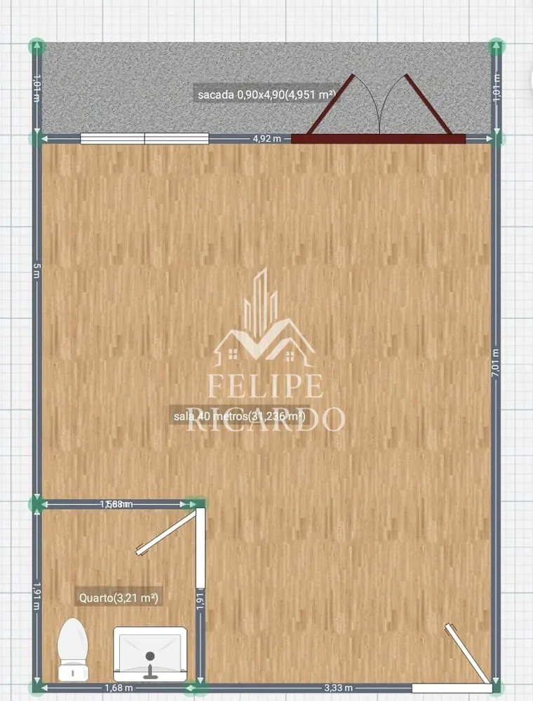 Sala-Conjunto, 42 m² - Foto 1