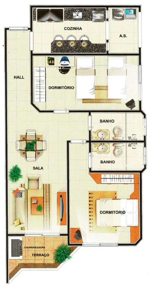 Apartamento, 2 quartos, 67 m² - Foto 4
